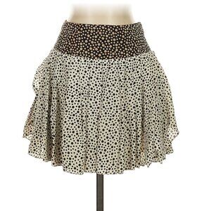 OTTE Silk Polka Dot Mini Skirt